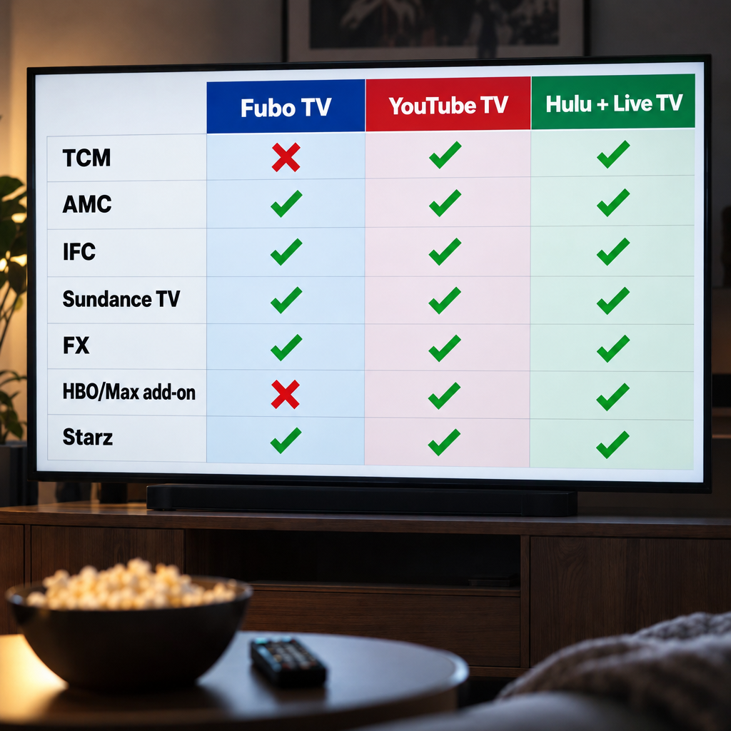 Movie Channel Comparison Table