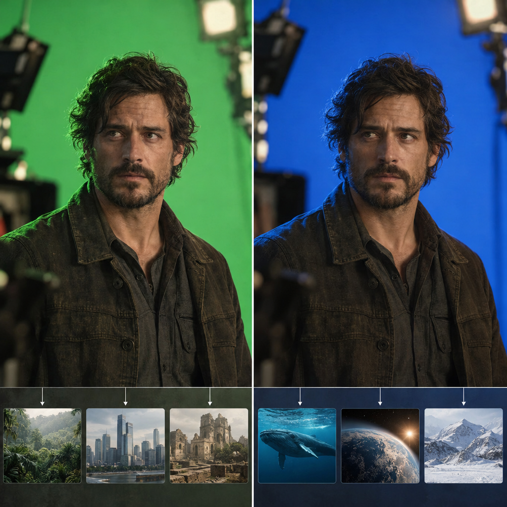Green Screen vs Blue Screen Comparison
