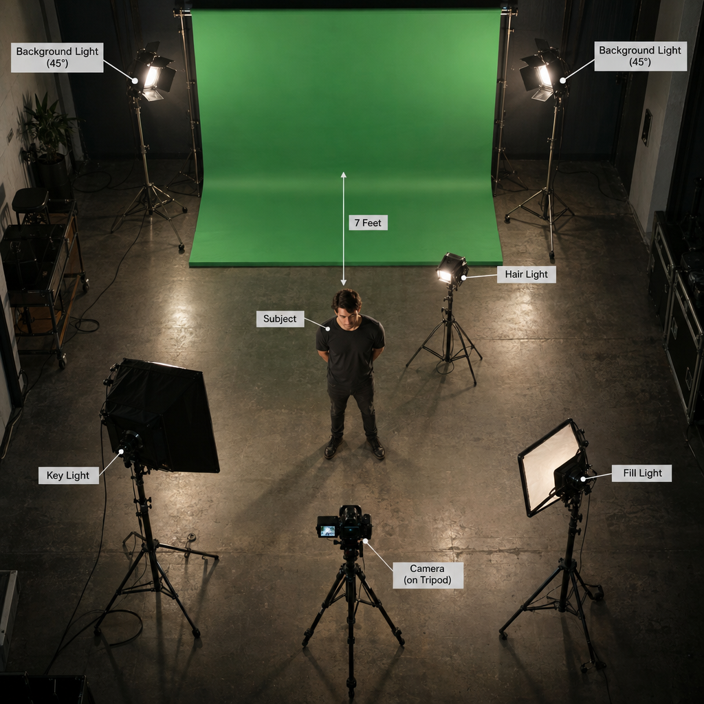 Chroma Key Studio Setup Diagram