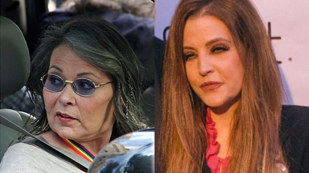 Roseanne Barr and Lisa Marie Presley