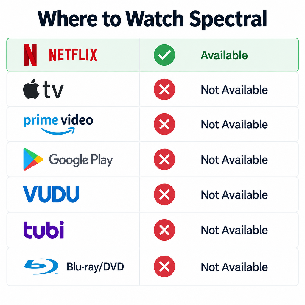 Where to Watch Spectral