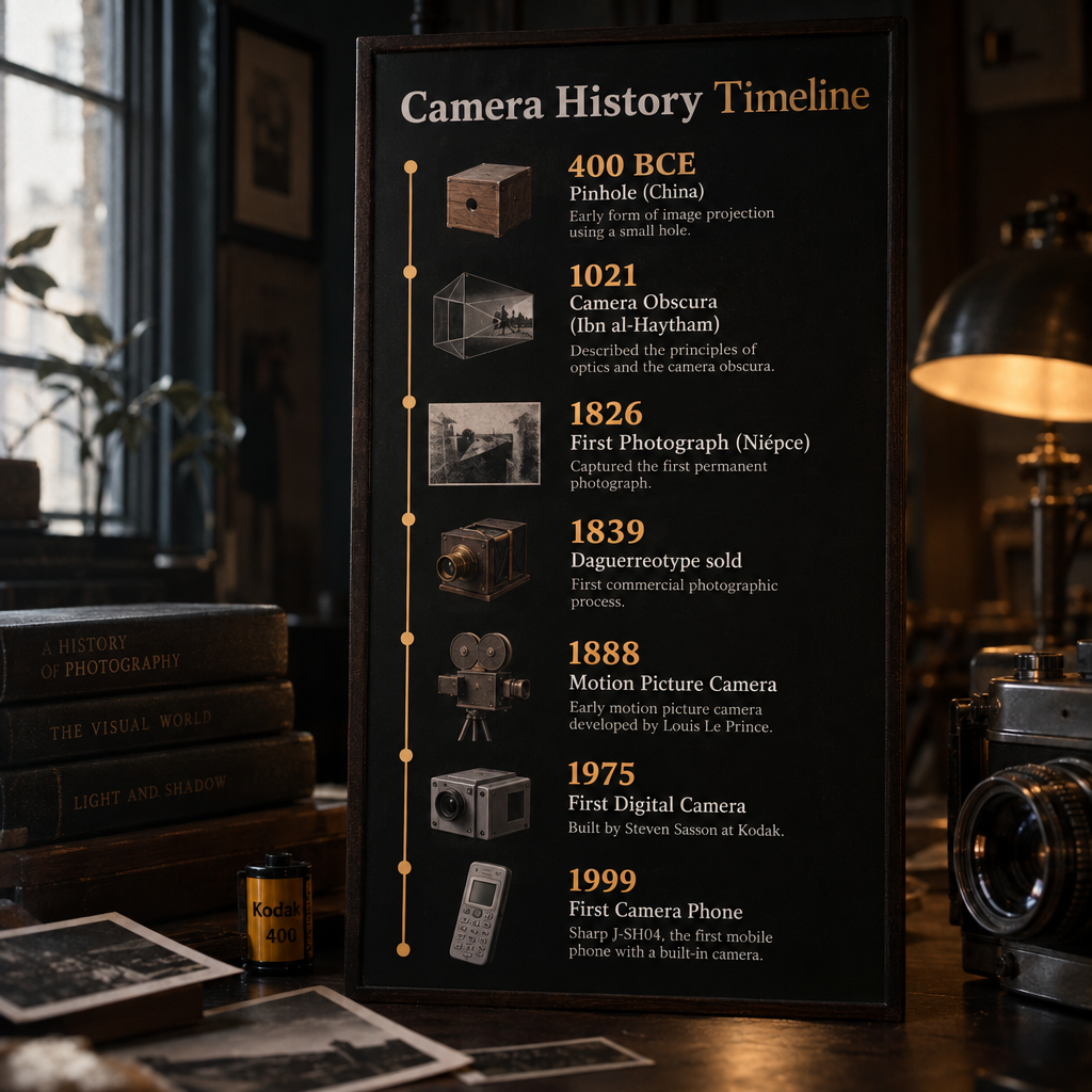 Camera History Timeline Chart